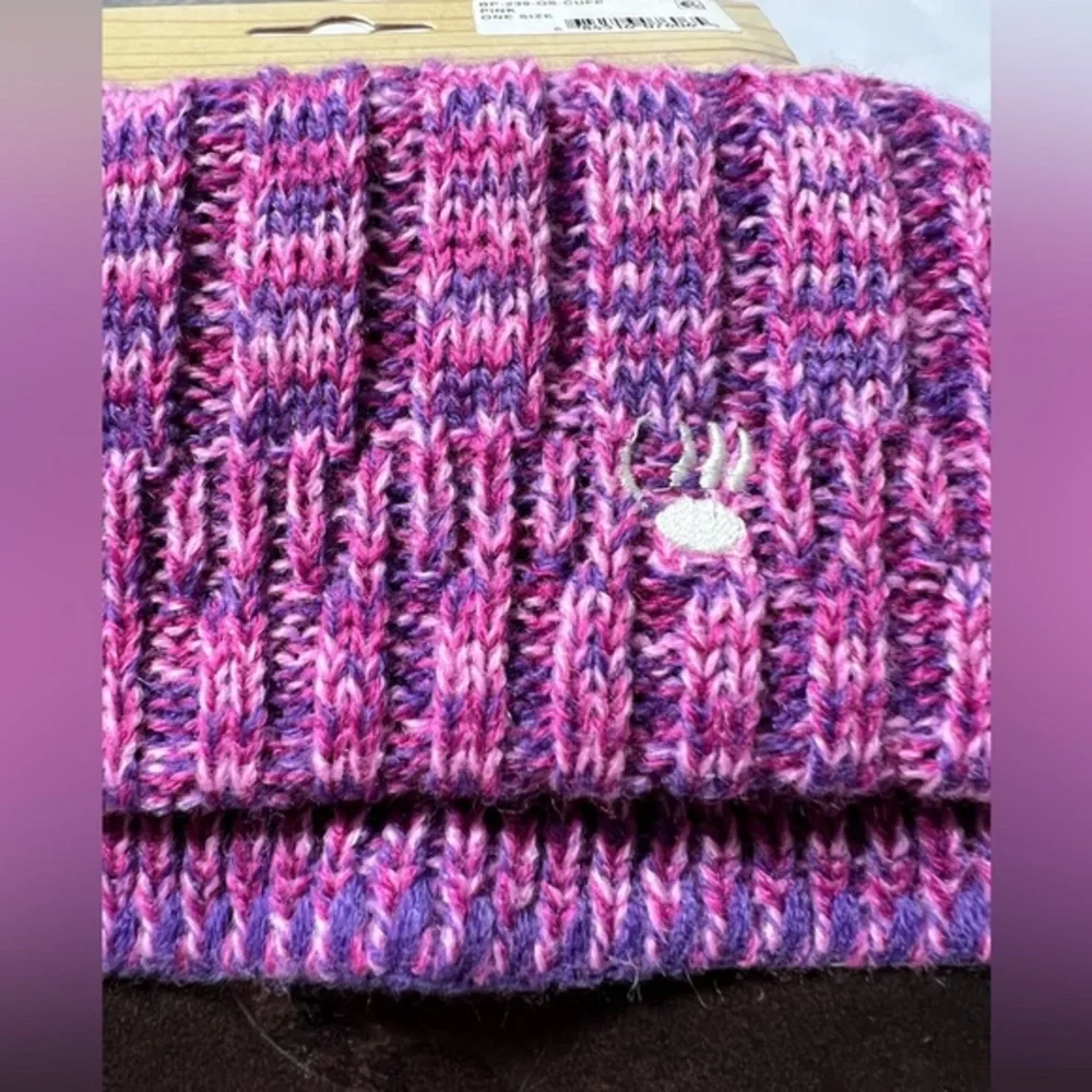 New Bearpaw Women's Knit Cuff Boot‎ Toppers one size pink